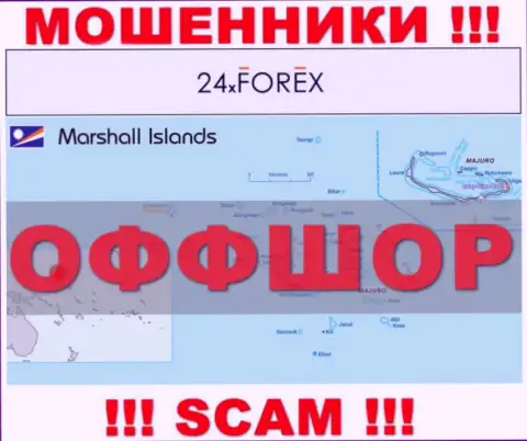 Маршалловы острова - это место регистрации организации 24 Икс Форекс, которое находится в оффшоре