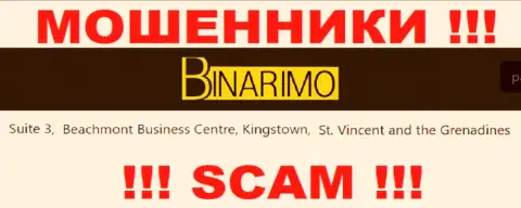 Binarimo - это internet мошенники ! Засели в оффшоре по адресу - Suite 3, ​Beachmont Business Centre, Kingstown, St. Vincent and the Grenadines и отжимают денежные вложения клиентов