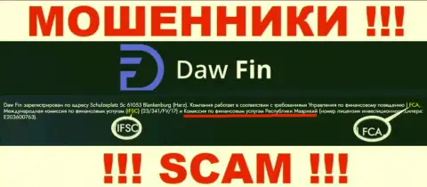 Организация DawFin Net противозаконно действующая, и регулятор у нее точно такой же жулик