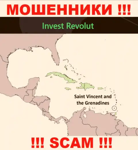 Инвест-Револют Ком пустили свои корни на территории - Kingstown, St Vincent and the Grenadines, остерегайтесь сотрудничества с ними