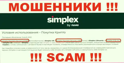 Simplex Payment Services, UAB - это начальство бренда Симплекс