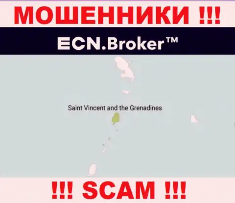 Находясь в офшоре, на территории St. Vincent and the Grenadines, ECN Broker безнаказанно оставляют без средств своих клиентов