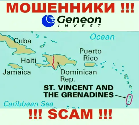 GeneonInvest расположились на территории - St. Vincent and the Grenadines, остерегайтесь взаимодействия с ними