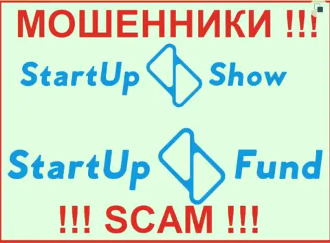Идентичность эмблем мошеннических компаний StarTupShow и StarTup Fund налицо