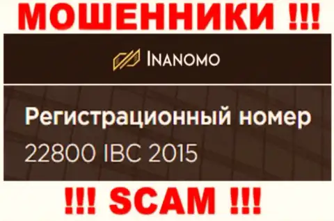 Регистрационный номер организации Inanomo: 22800 IBC 2015