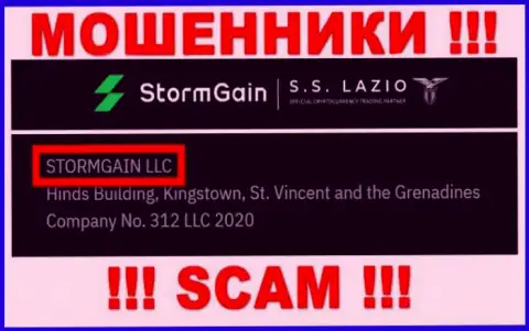 Сведения о юридическом лице Шторм Гаин - им является компания STORMGAIN LLC