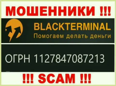 BlackTerminal мошенники всемирной интернет сети !!! Их регистрационный номер: 1127847087213