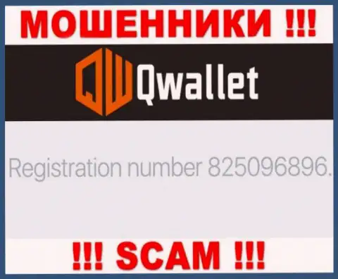 Контора Q Wallet представила свой рег. номер у себя на официальном веб-сервисе - 825096896