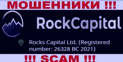 Рег. номер очередной незаконно действующей организации RockCapital io - 26328 BC 2021