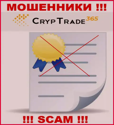 С CrypTrade365 довольно-таки рискованно связываться, они не имея лицензионного документа, успешно сливают вложенные деньги у своих клиентов