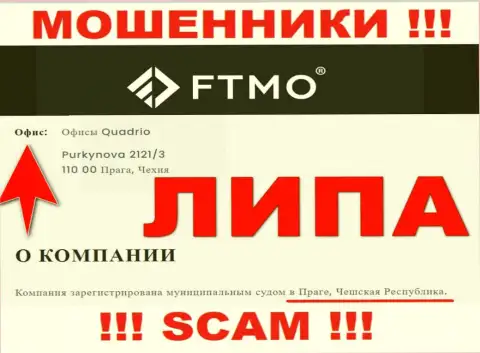 На веб-ресурсе FTMO Com размещена неправдивая инфа касательно юрисдикции организации