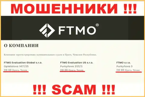 FTMO - это очередной разводняк, юридический адрес организации - фиктивный