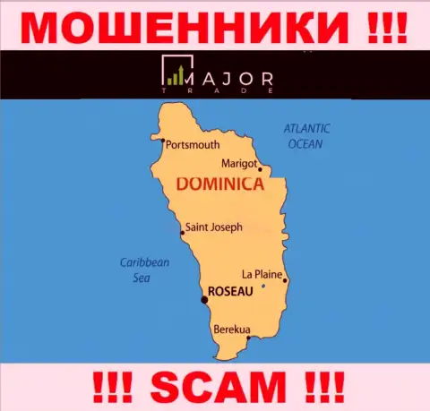 Мошенники Major Trade базируются на территории - Commonwealth of Dominica, чтобы спрятаться от наказания - КИДАЛЫ