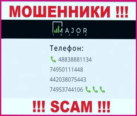 Будьте очень бдительны, не отвечайте на звонки интернет-мошенников MajorTrade, которые трезвонят с различных номеров телефона