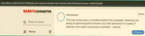 Еще один валютный игрок поделился своей точкой зрения о ФОРЕКС дилинговой организации ЕХ Брокерс на веб-портале rabota-zarabotok ru