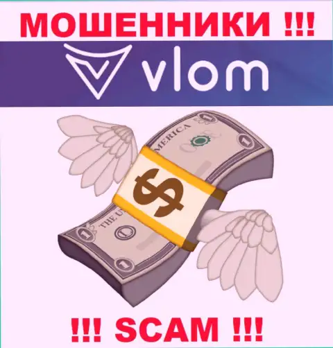 ДЦ Vlom Com работает только лишь на ввод вложенных денег, с ними Вы ничего не сможете заработать
