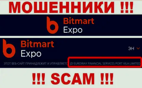 Сведения об юридическом лице интернет мошенников Bitmart Expo