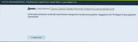 Дилинговая организация Cauvo Capital описана в отзыве из первых рук на сайте revocon ru