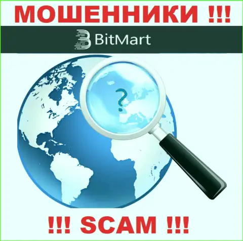 Адрес регистрации BitMart спрятан, именно поэтому не работайте с ними это internet-мошенники