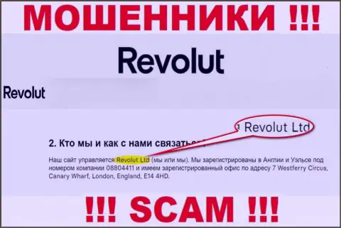 Revolut Ltd это организация, управляющая мошенниками Revolut