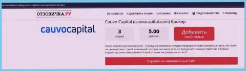 Фирма Cauvo Capital, в краткой информационной статье на сайте Отзовичка Ру