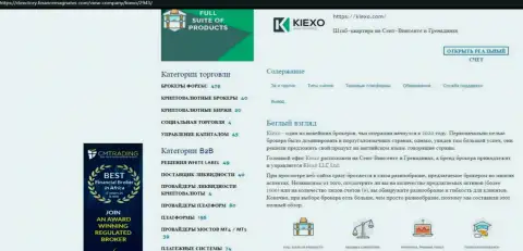 Обзор условий для трейдинга брокерской фирмы Kiexo Com опубликован в обзоре и на онлайн-ресурсе Директори ФинансМагнатес Ком