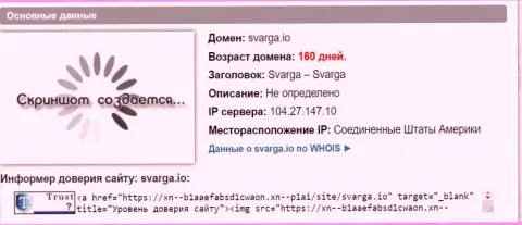 Возраст домена форекс дилинговой конторы Сварга, согласно справочной информации, полученной на web-сайте довериевсети рф